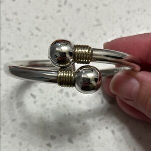 Taxco Silver and Gold Accent Bracelet